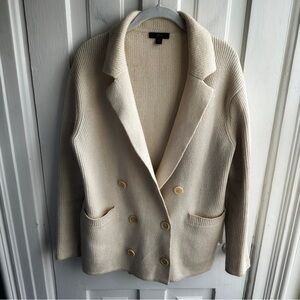 J. Crew Cream Double-Breasted Blazer Size XS